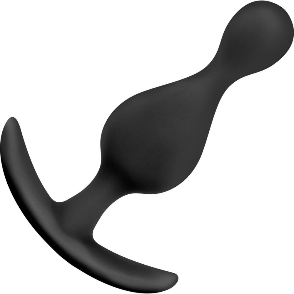 Butt Plugs & Probes | Anal Adventures Platinum Wave Silicone Butt Plug – Black