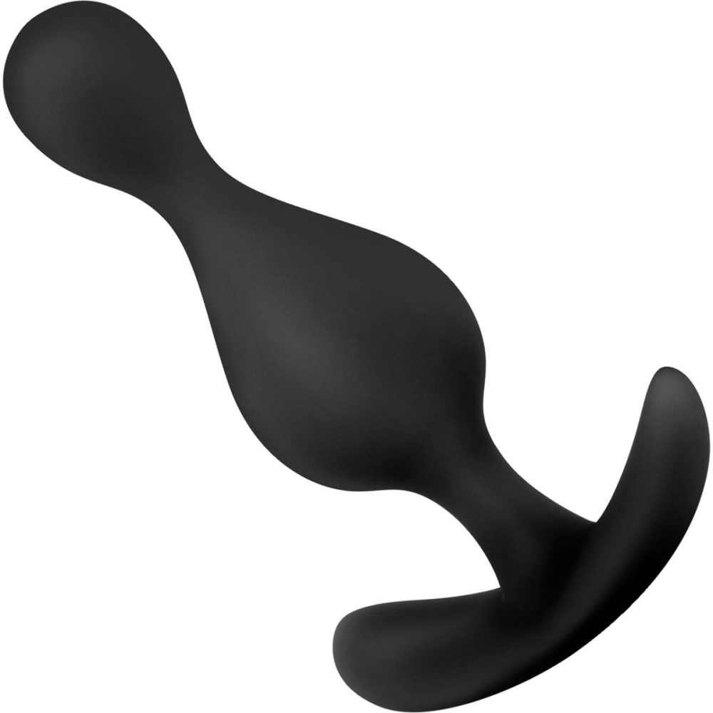 Butt Plugs & Probes | Anal Adventures Platinum Wave Silicone Butt Plug – Black