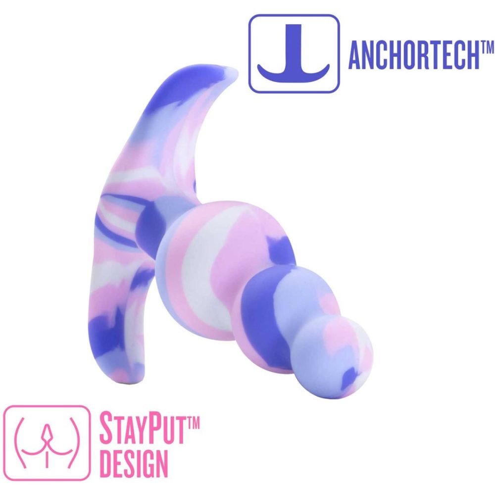 Butt Plugs & Probes | Avant Twilight Beaded Silicone Butt Plug – Blue