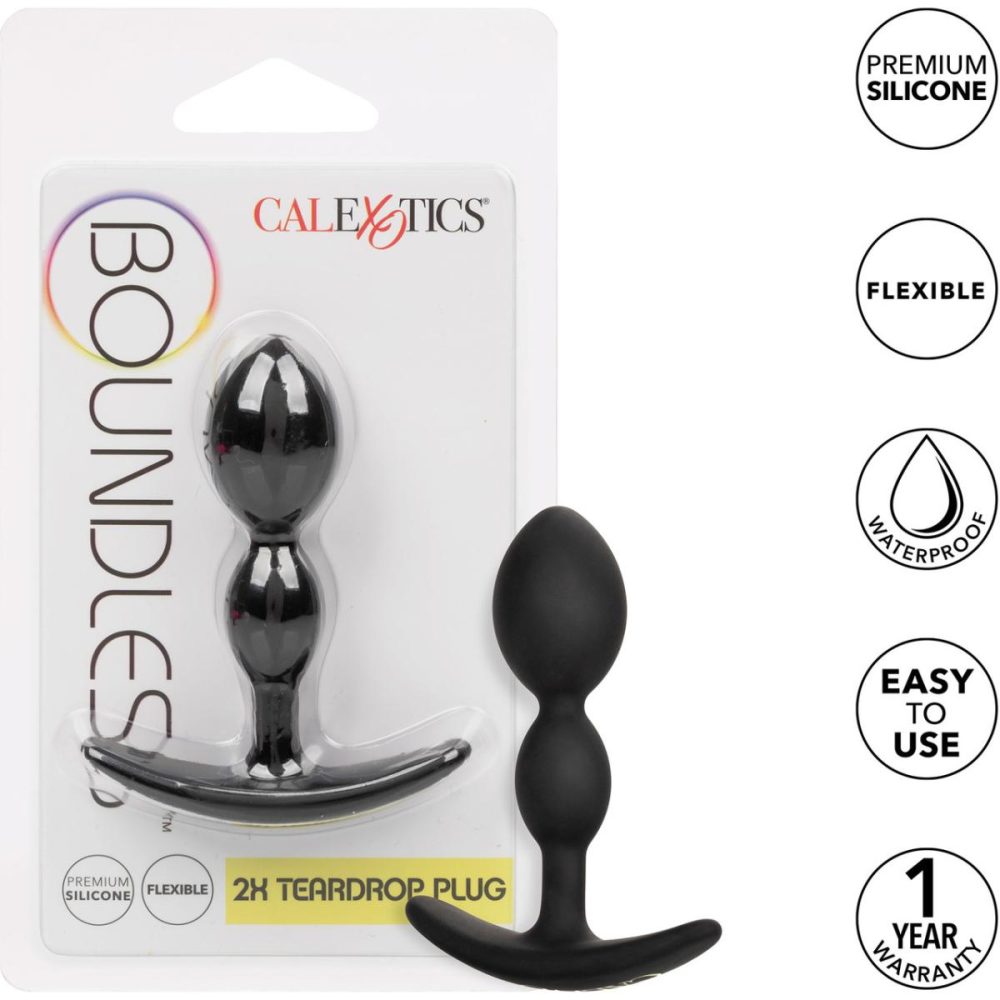 Butt Plugs & Probes | Boundless 2X Teardrop Plug Silicone Butt Plug – Black