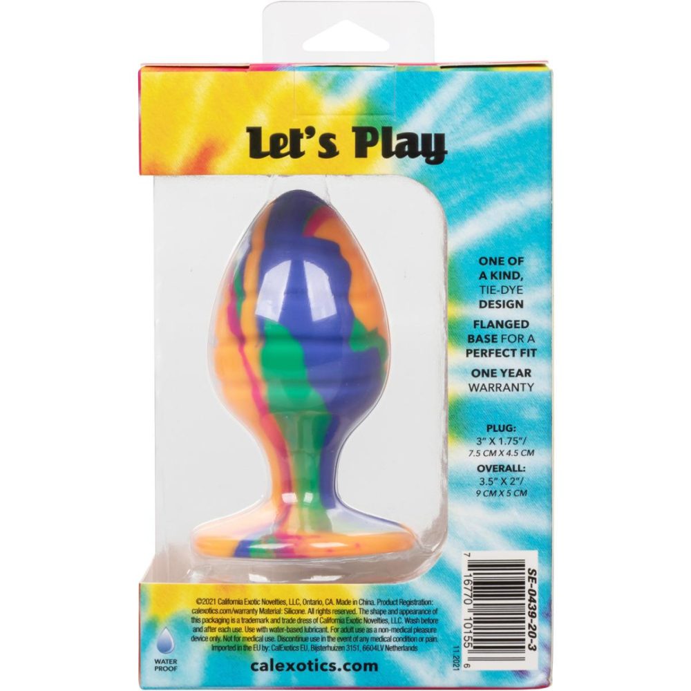 Butt Plugs & Probes | Cheeky Swirl Tie-Dye Silicone Butt Plug Large