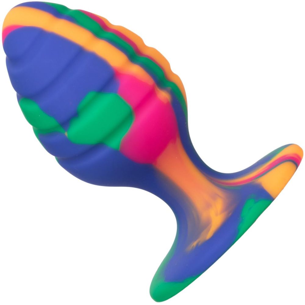 Butt Plugs & Probes | Cheeky Swirl Tie-Dye Silicone Butt Plug Medium