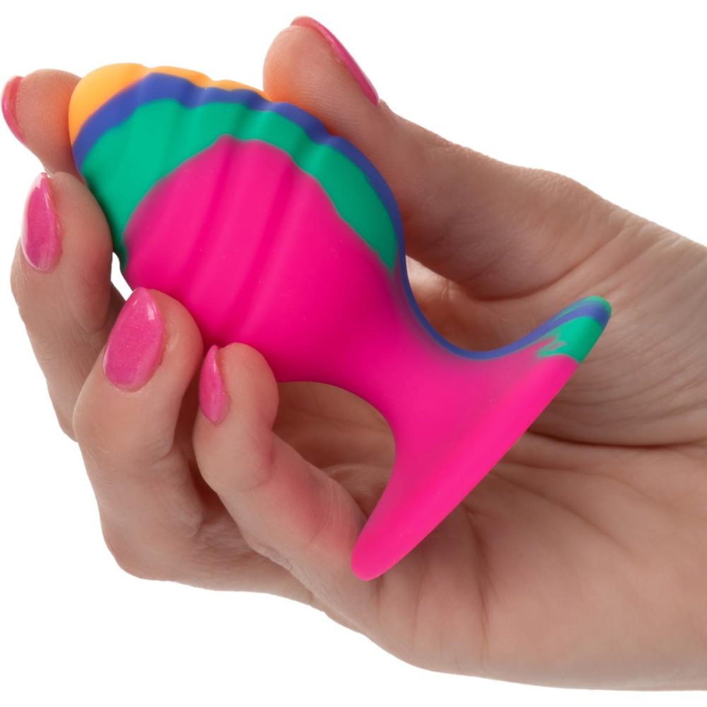 Butt Plugs & Probes | Cheeky Swirl Tie-Dye Silicone Butt Plug Medium