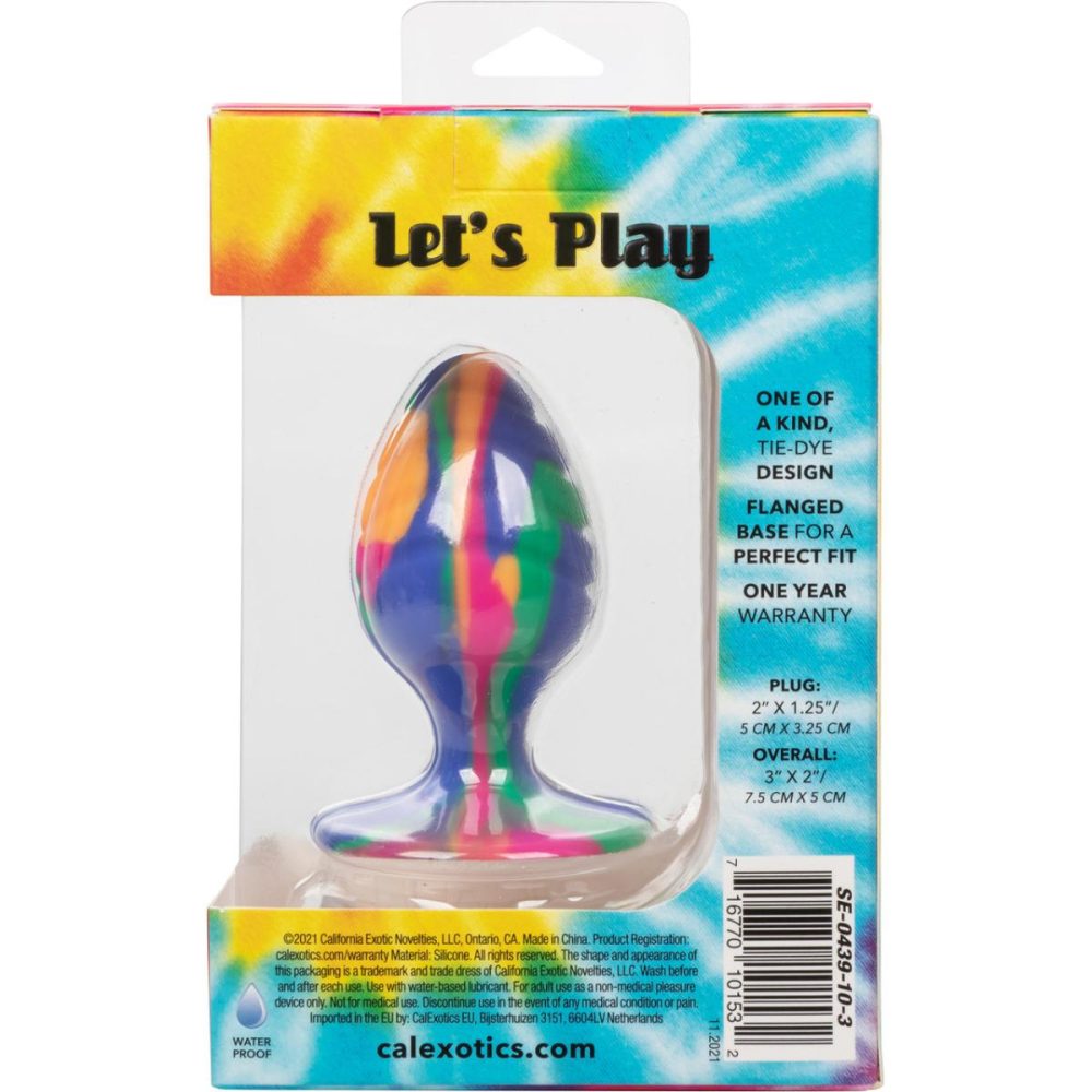 Butt Plugs & Probes | Cheeky Swirl Tie-Dye Silicone Butt Plug Medium