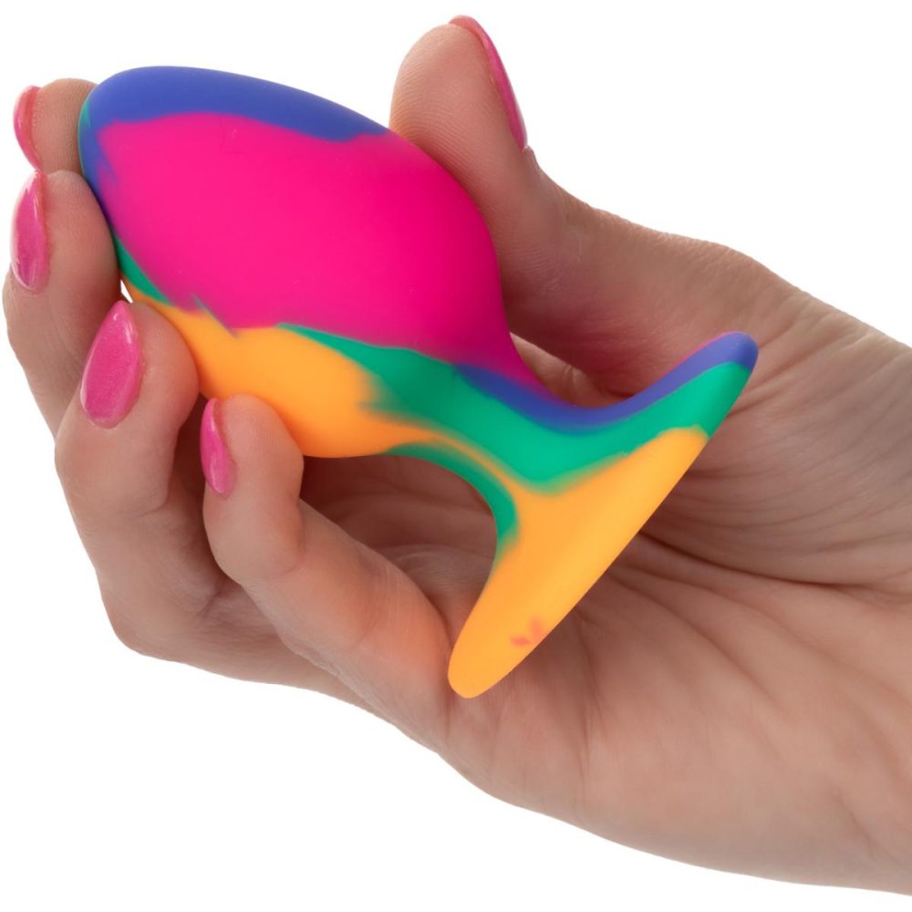 Butt Plugs & Probes | Cheeky Tie-Dye Silicone Butt Plug Medium