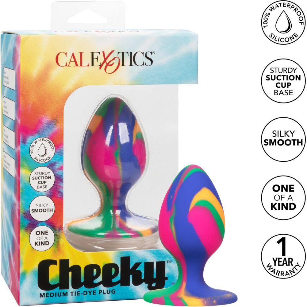 Butt Plugs & Probes | Cheeky Tie-Dye Silicone Butt Plug Medium