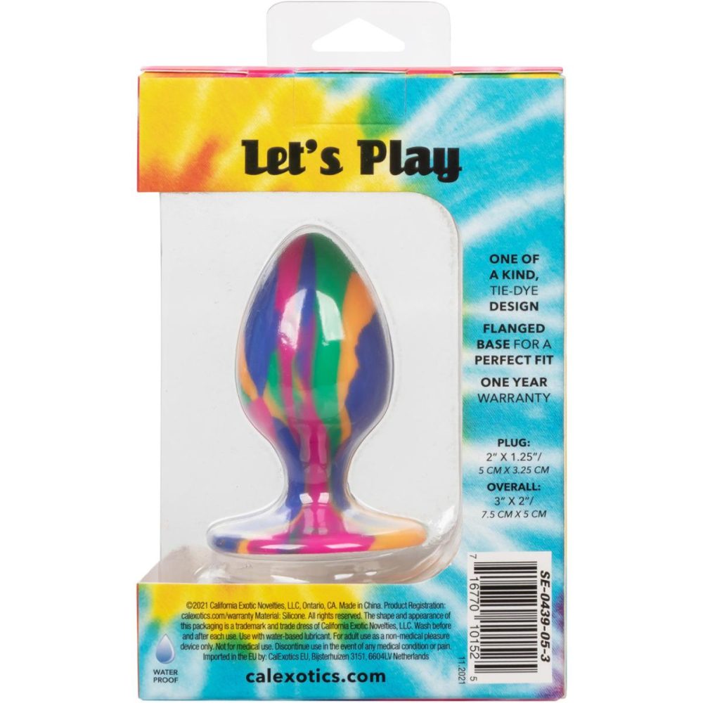 Butt Plugs & Probes | Cheeky Tie-Dye Silicone Butt Plug Medium