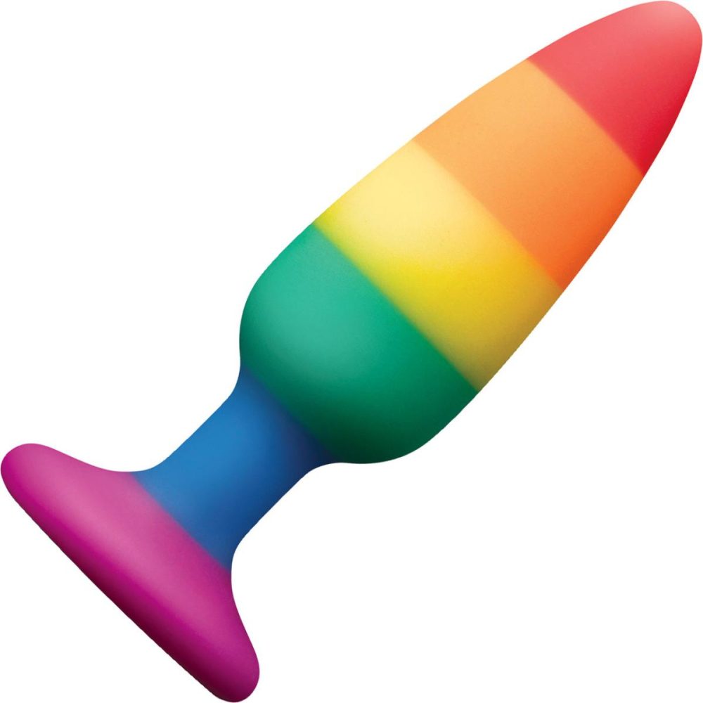 Butt Plugs & Probes | Colours Pride Edition Rainbow Pleasure Plug – Silicone Suction Cup Medium Butt Plug