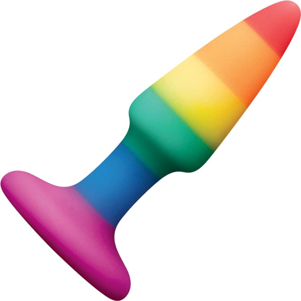 Butt Plugs & Probes | Colours Pride Edition Rainbow Pleasure Plug – Silicone Suction Cup Mini Butt Plug