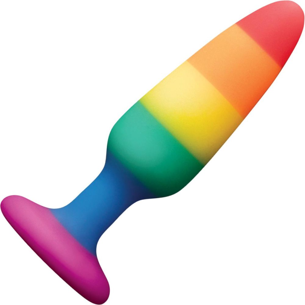 Butt Plugs & Probes | Colours Pride Edition Rainbow Pleasure Plug – Silicone Suction Cup Small Butt Plug