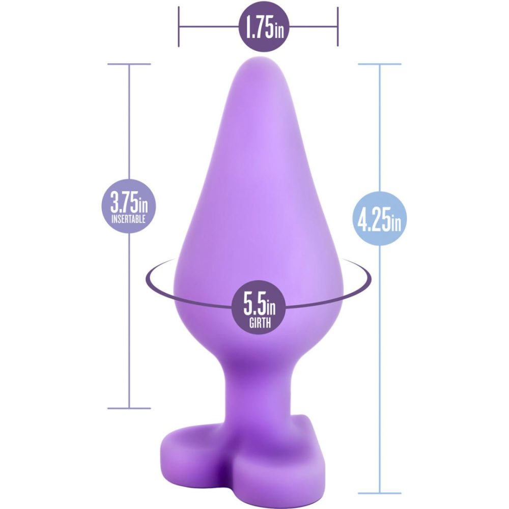 Butt Plugs & Probes | Play With Me Naughtier Candy Heart Silicone Butt Plug – Fuck Me Purple