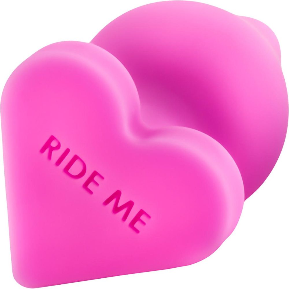 Butt Plugs & Probes | Play With Me Naughtier Candy Heart Silicone Butt Plug – Ride Me Pink