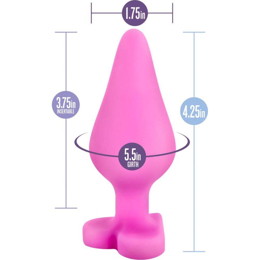 Butt Plugs & Probes | Play With Me Naughtier Candy Heart Silicone Butt Plug – Ride Me Pink