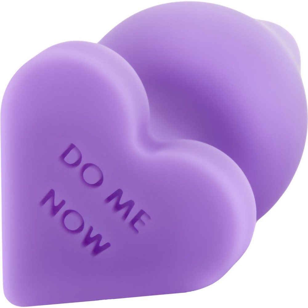 Butt Plugs & Probes | Play With Me Naughty Candy Heart Silicone Butt Plug – Do Me Now Purple