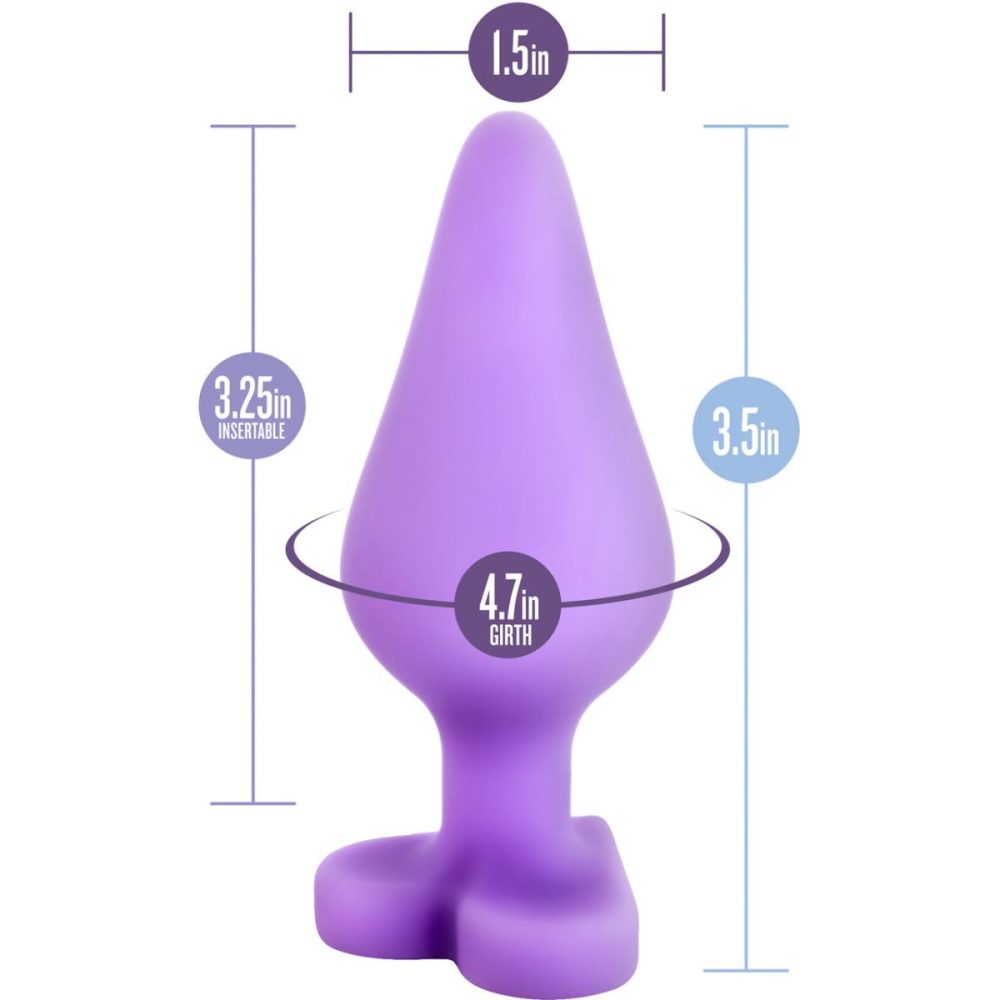 Butt Plugs & Probes | Play With Me Naughty Candy Heart Silicone Butt Plug – Do Me Now Purple