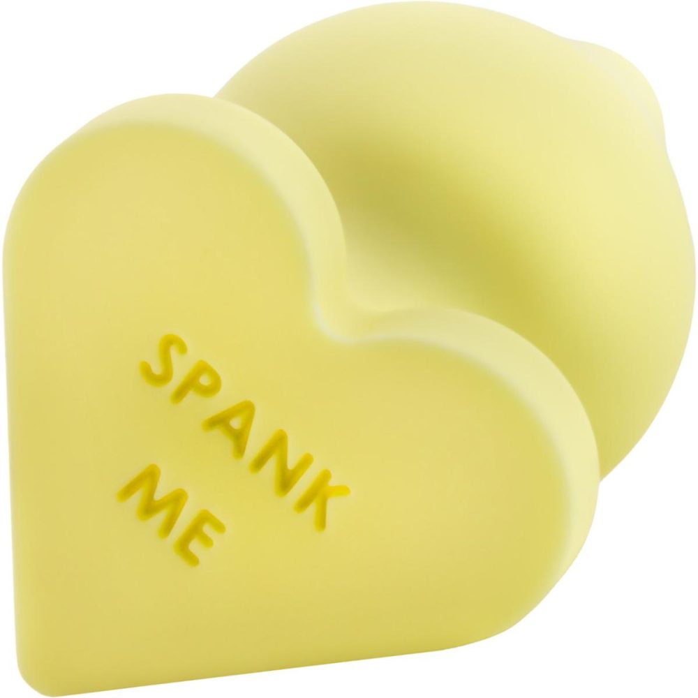 Butt Plugs & Probes | Play With Me Naughty Candy Heart Silicone Butt Plug – Spank Me Yellow