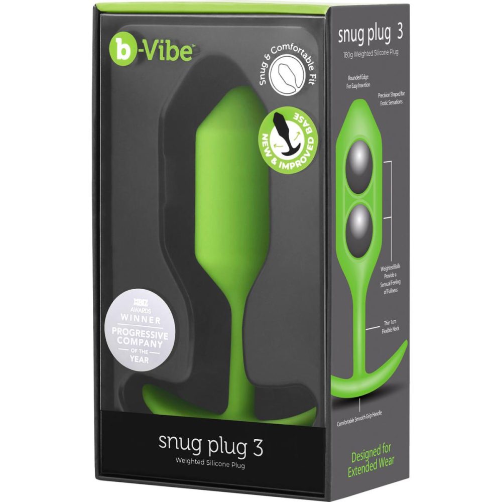 Butt Plugs & Probes | Snug Plug 3 Large Silicone Weighted Butt Plug – Lime