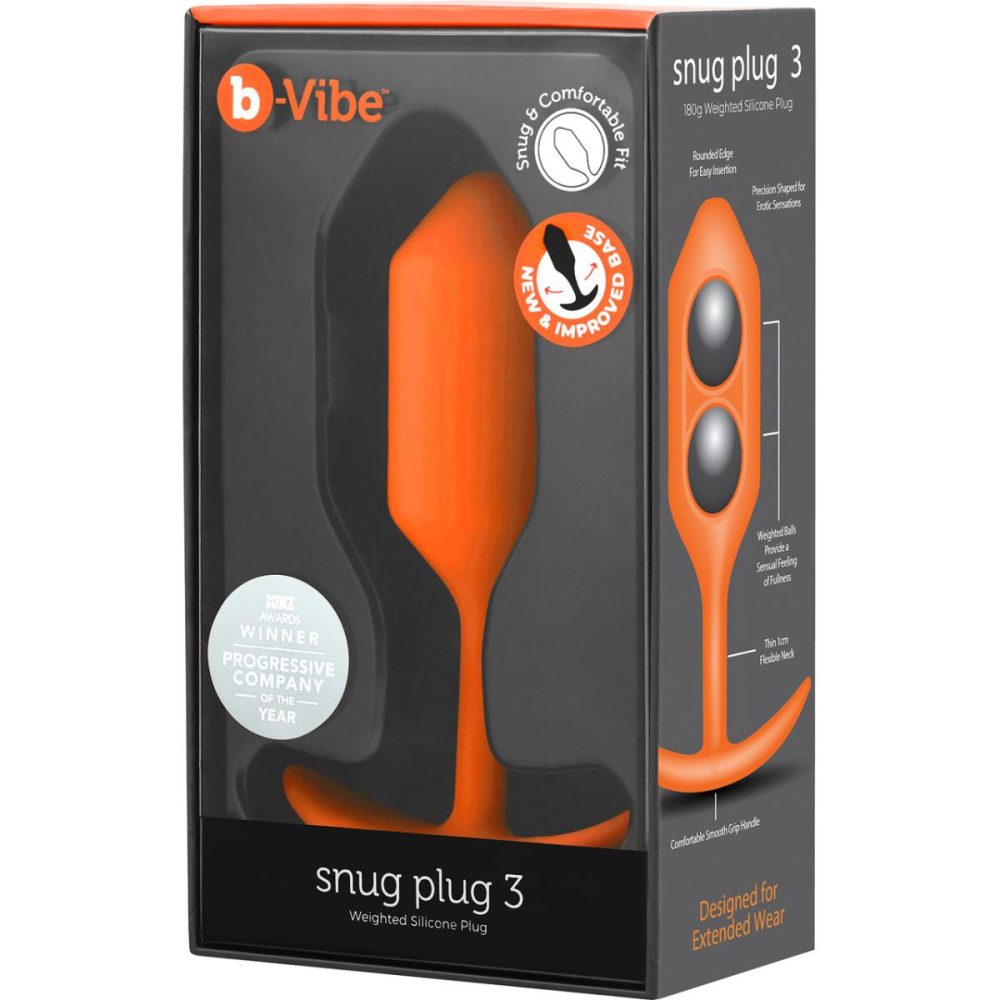 Butt Plugs & Probes | Snug Plug 3 Large Silicone Weighted Butt Plug – Orange