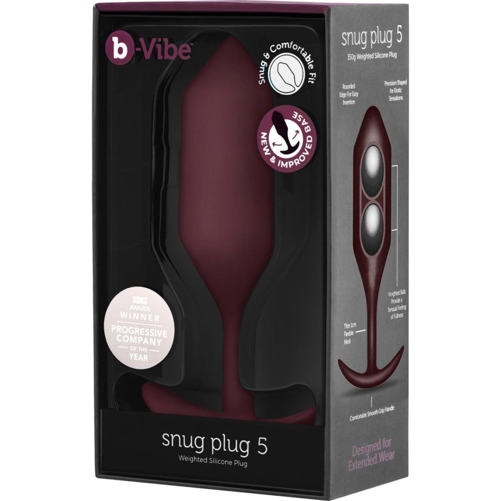 Butt Plugs & Probes | Snug Plug 5 XXL Silicone Weighted Butt Plug – Dark Red