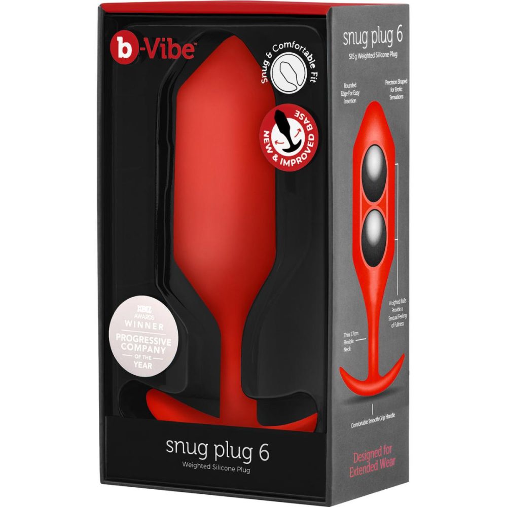 Butt Plugs & Probes | Snug Plug 6 XXXL Silicone Weighted Butt Plug – Red