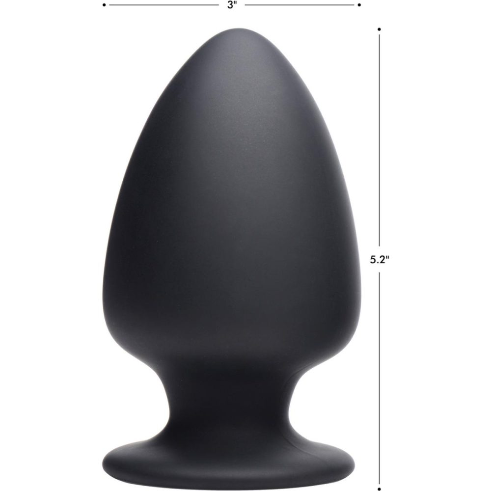 Butt Plugs & Probes | Squeezable Silicone Anal Plug, Large – Black