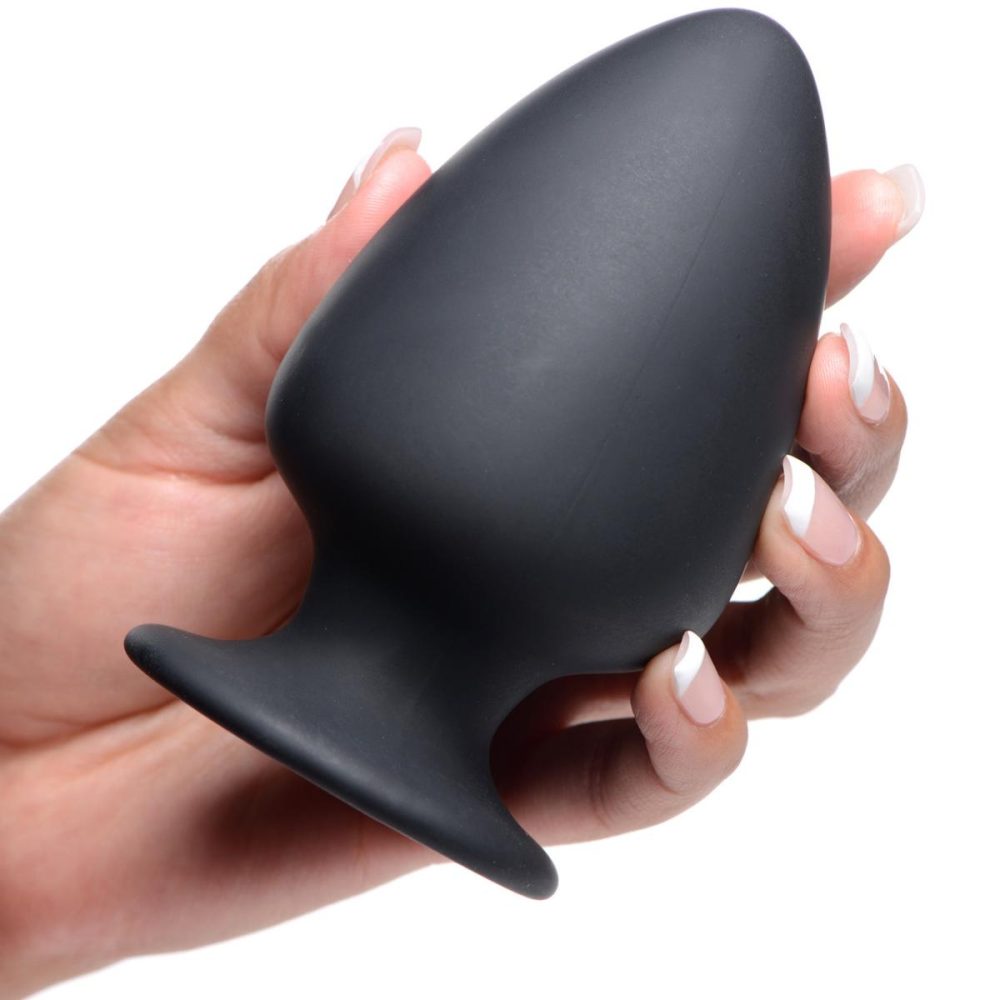 Butt Plugs & Probes | Squeezable Silicone Anal Plug, Medium – Black