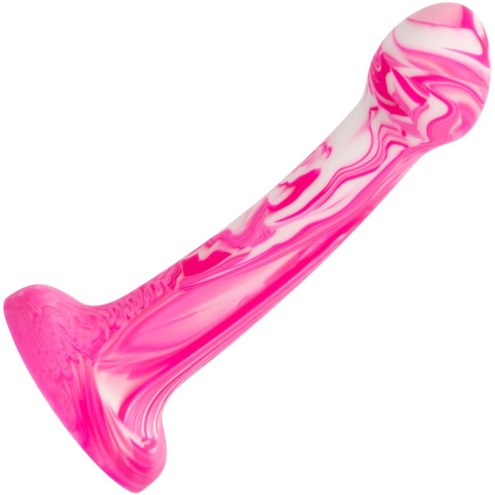 Butt Plugs & Probes | Twisted Love Twisted Bulb Tip Probe 6" Silicone Suction Cup Dildo – Pink & White