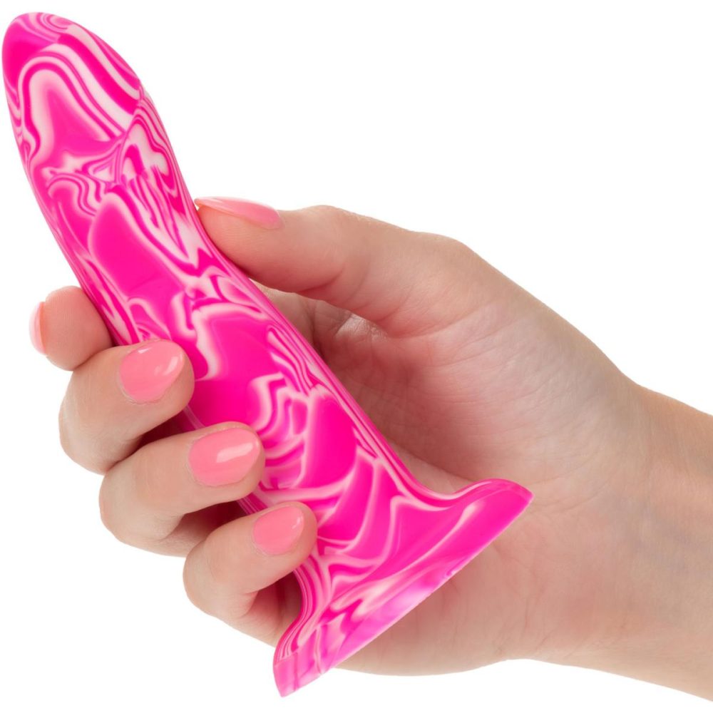 Butt Plugs & Probes | Twisted Love Twisted Probe 4.75" Silicone Suction Cup Dildo – Pink & White