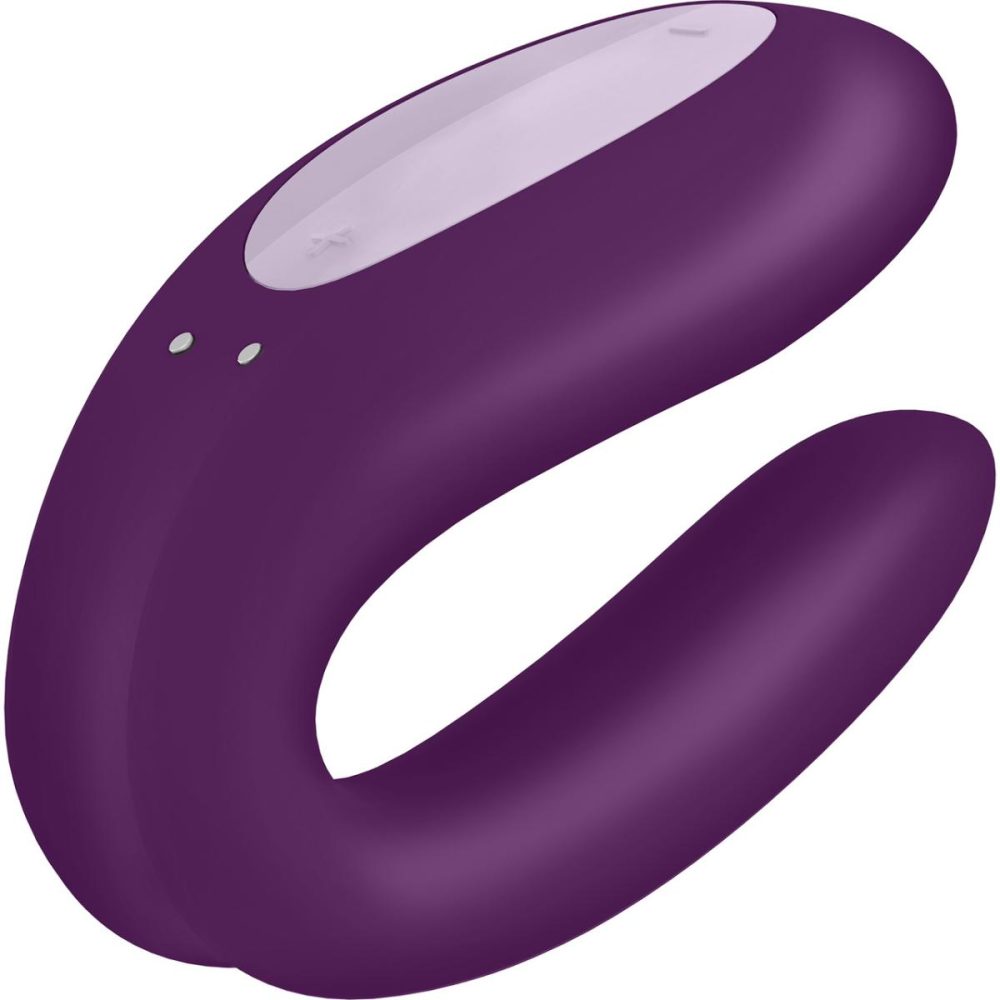 Couples Vibrators | Double Joy Wearable Silicone Dual Stimulation App Enabled Couples Vibrator – Purple