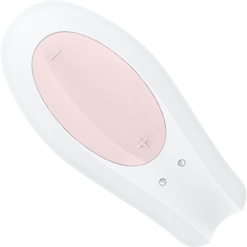 Couples Vibrators | Double Joy Wearable Silicone Dual Stimulation App Enabled Couples Vibrator – White