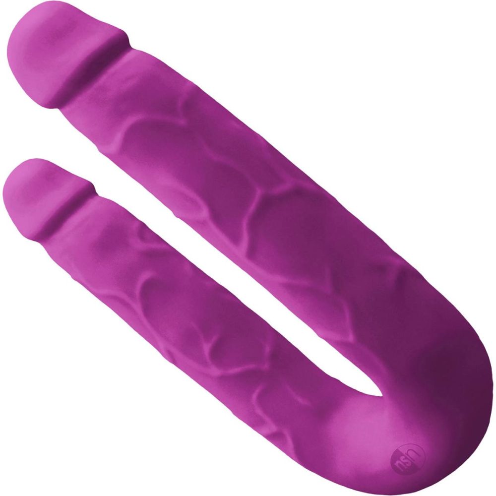 Dildos, Buffers & Grinders | Colours DP Pleasures Purple Silicone Double Dildo