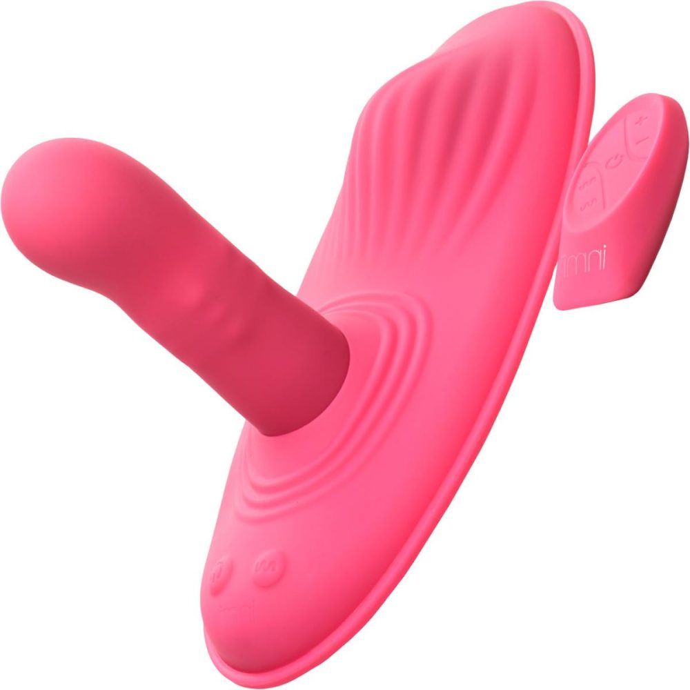 Dildos, Buffers & Grinders | Inmi Spin ‘N’ Grind Rotating & Vibrating Silicone Rechargeable Grinder With Remote – Pink