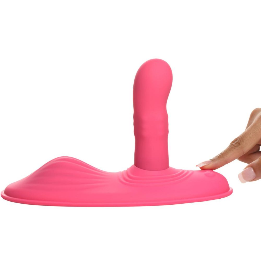 Dildos, Buffers & Grinders | Inmi Spin ‘N’ Grind Rotating & Vibrating Silicone Rechargeable Grinder With Remote – Pink