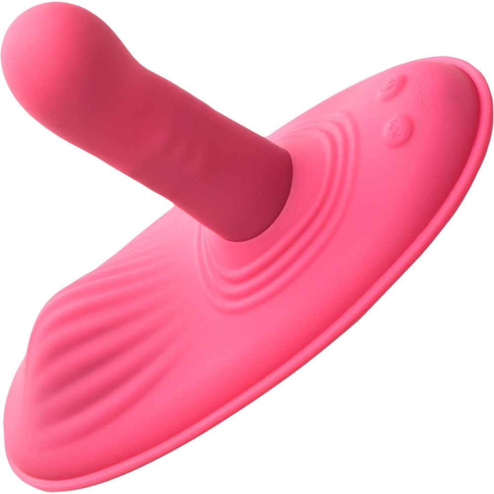 Dildos, Buffers & Grinders | Inmi Spin ‘N’ Grind Rotating & Vibrating Silicone Rechargeable Grinder With Remote – Pink