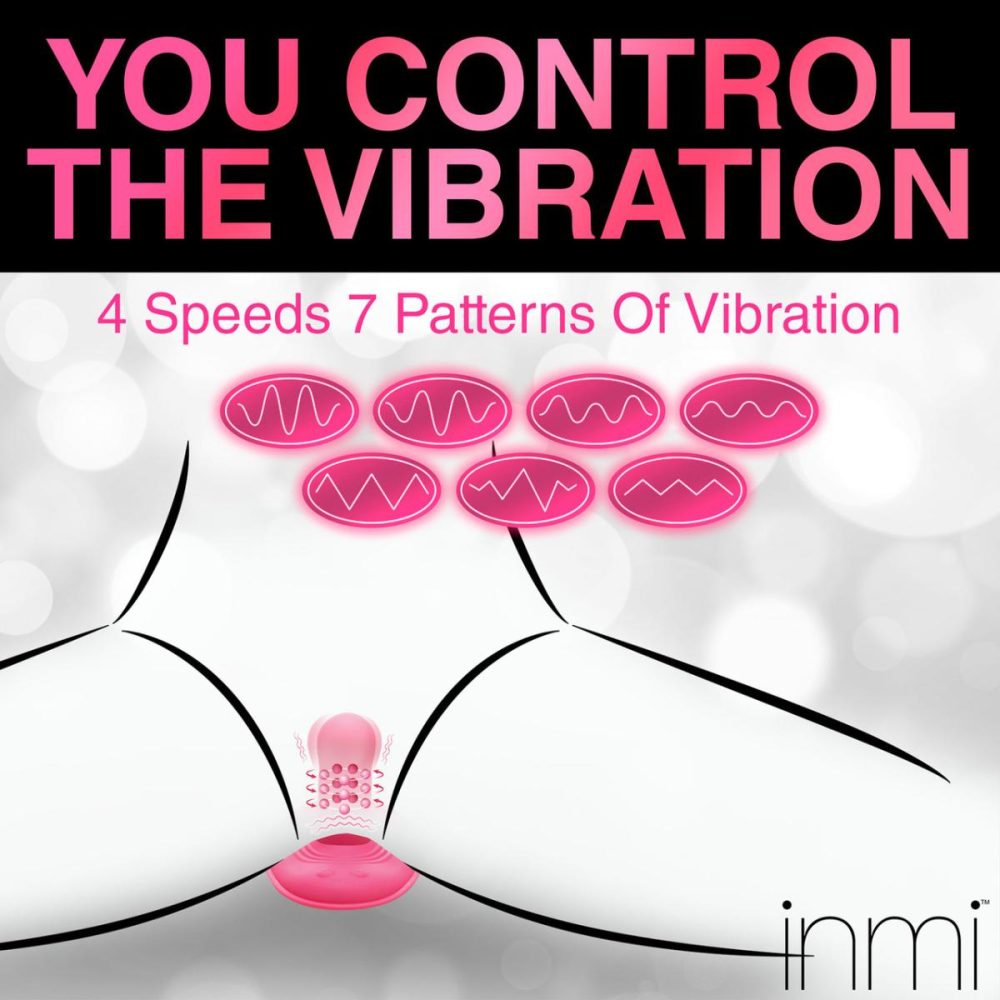 Dildos, Buffers & Grinders | Inmi Spin ‘N’ Grind Rotating & Vibrating Silicone Rechargeable Grinder With Remote – Pink