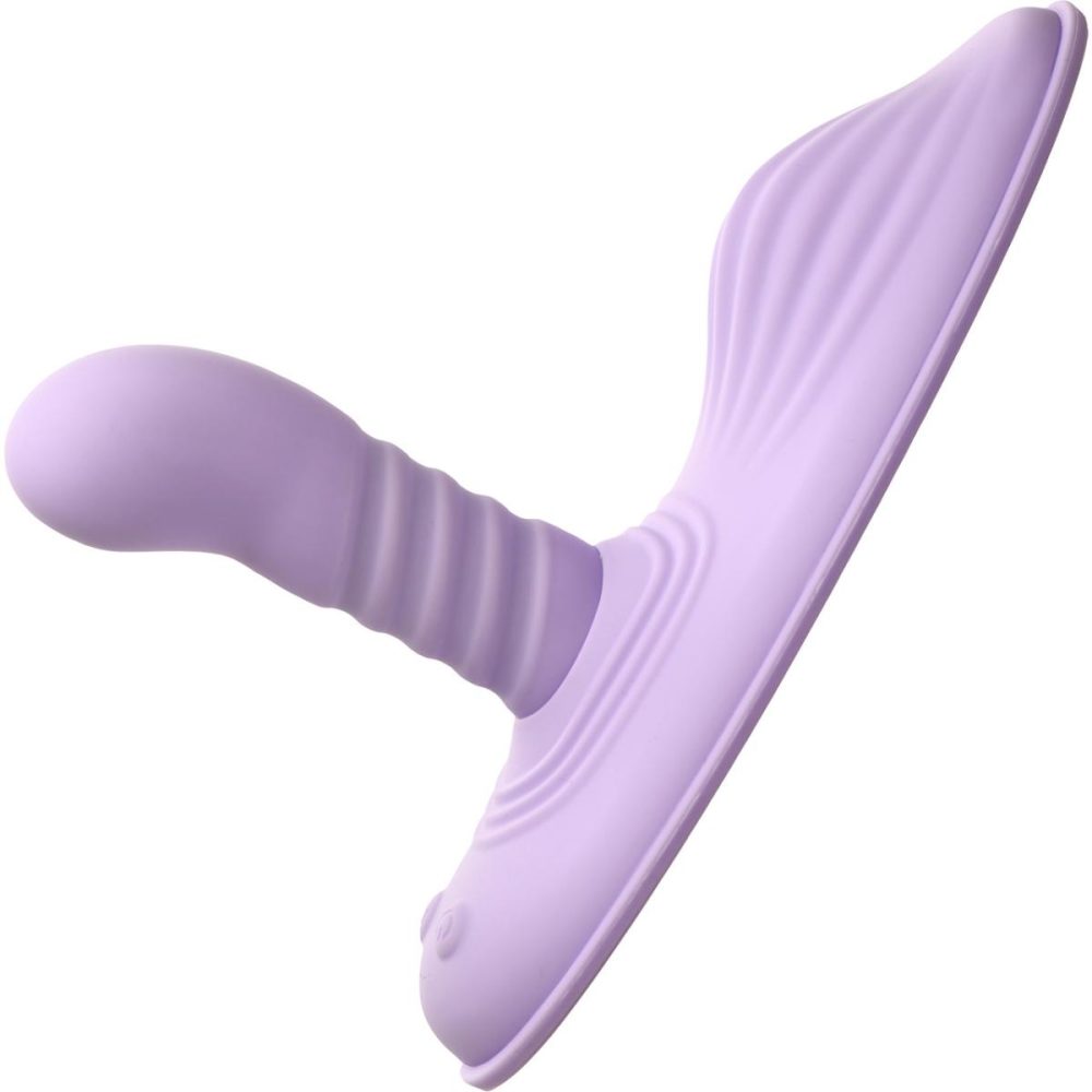 Dildos, Buffers & Grinders | Inmi Thrust ‘N’ Grind Thrusting & Vibrating Silicone Rechargeable Grinder With Remote – Purple