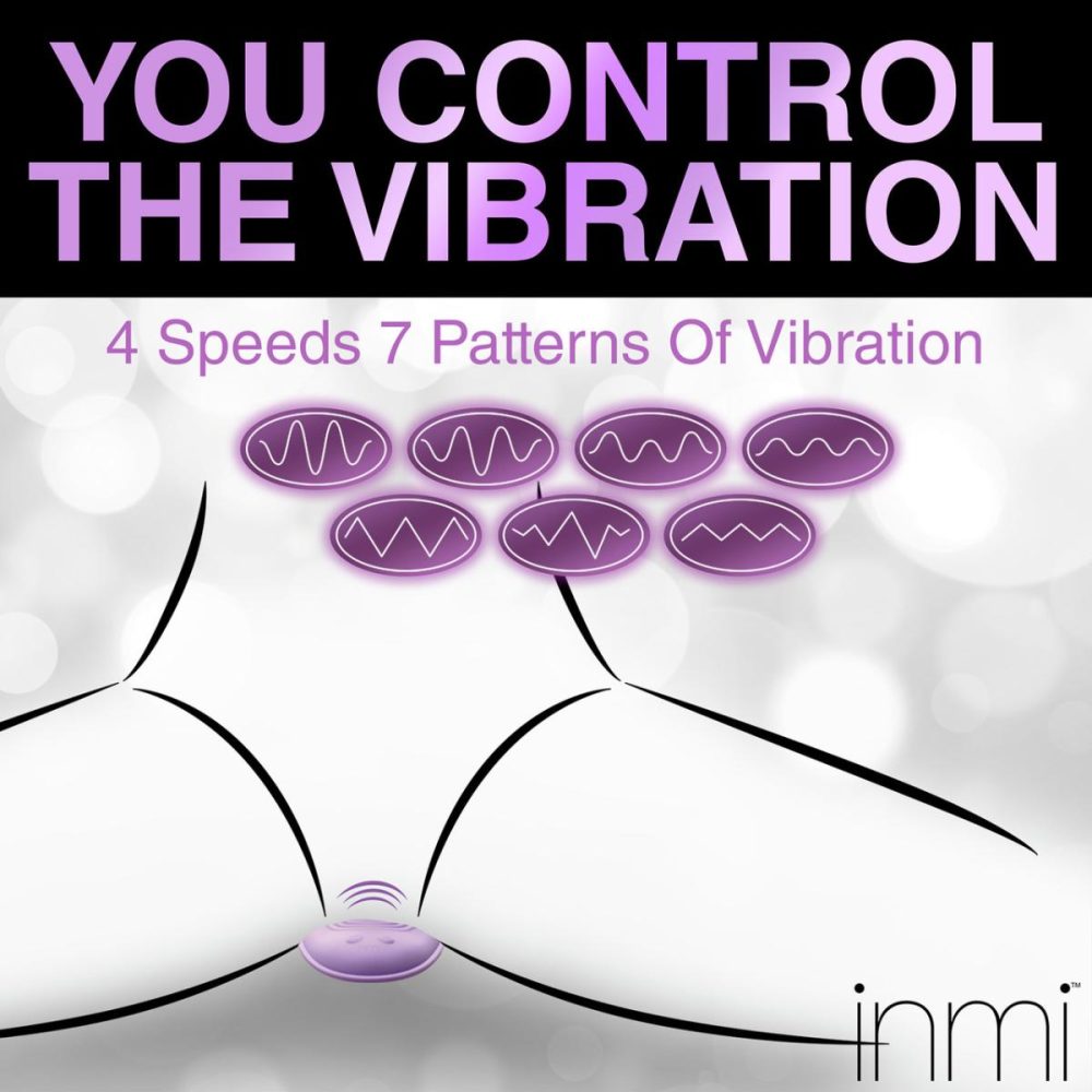 Dildos, Buffers & Grinders | Inmi Thrust ‘N’ Grind Thrusting & Vibrating Silicone Rechargeable Grinder With Remote – Purple