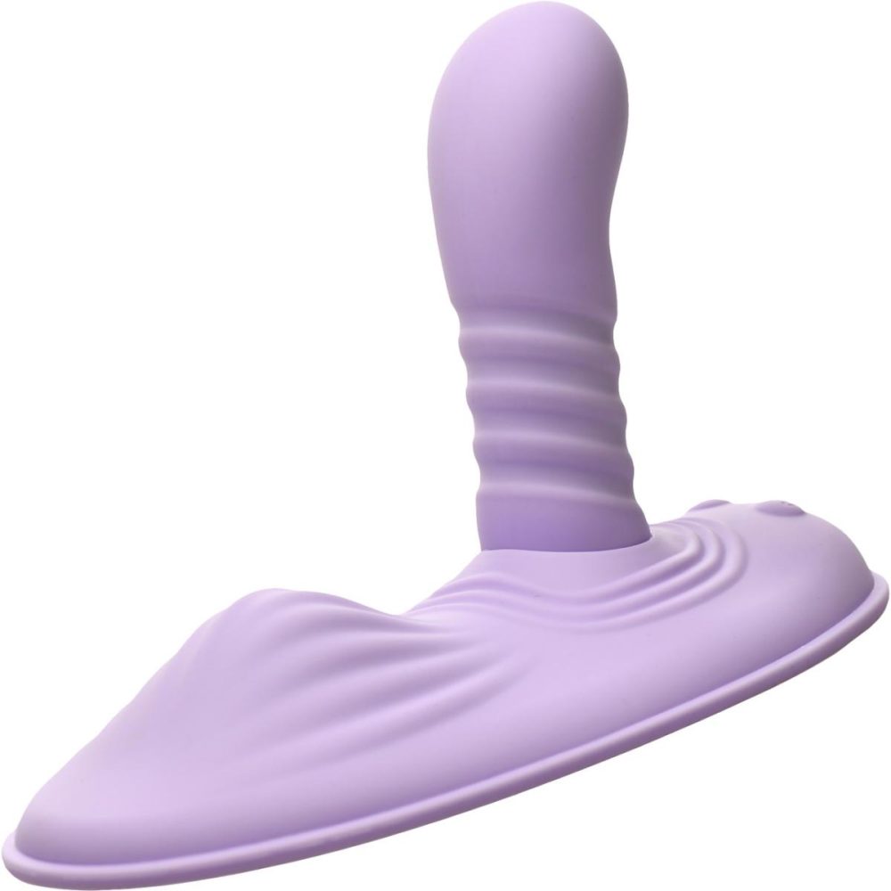 Dildos, Buffers & Grinders | Inmi Thrust ‘N’ Grind Thrusting & Vibrating Silicone Rechargeable Grinder With Remote – Purple