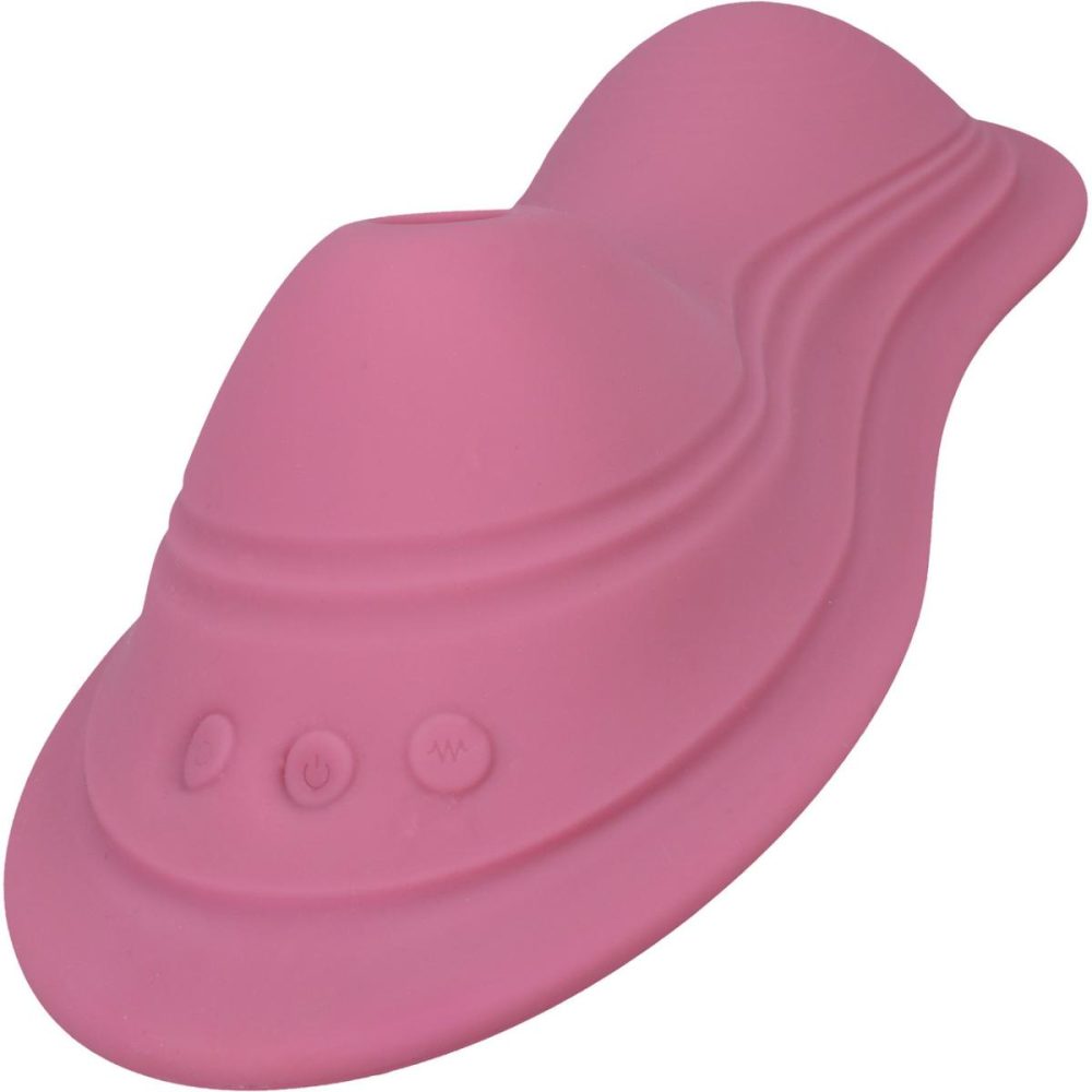 Dildos, Buffers & Grinders | iRide Pleasure Seat Suck Vibrating Grinder Pad With Suction & Remote – Dusty Pink