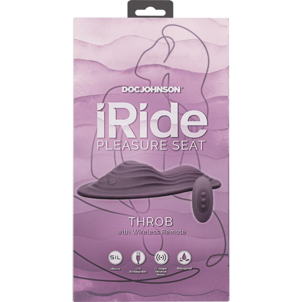 Dildos, Buffers & Grinders | iRide Pleasure Seat Throb Pulsating Vibrating Grinder Pad With Remote – Dusty Purple