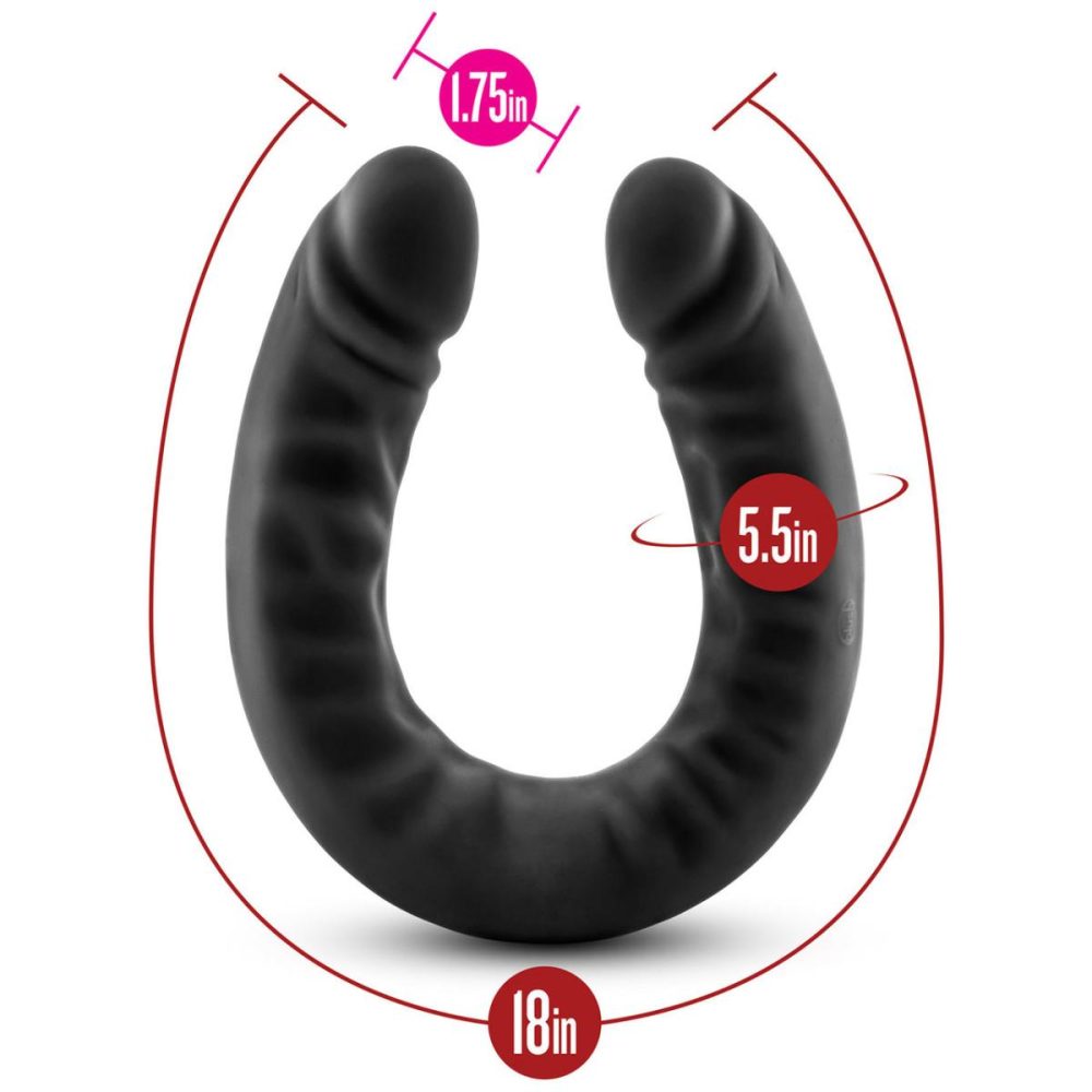 Dildos, Buffers & Grinders | Ruse 18 Inch Silicone Double Headed Dildo by Novelties – Black