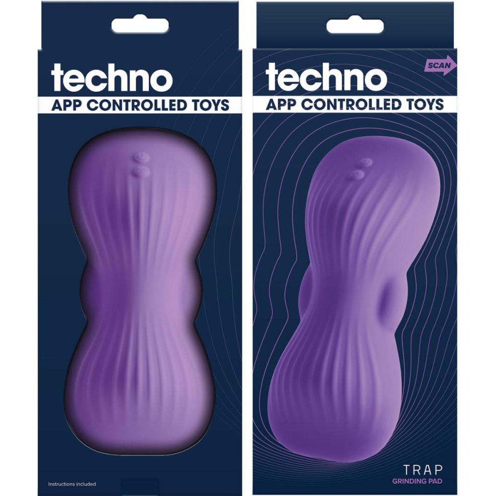 Dildos, Buffers & Grinders | Techno Trap Rechargeable Waterproof Silicone App Controlled Grinding Pad – Purple