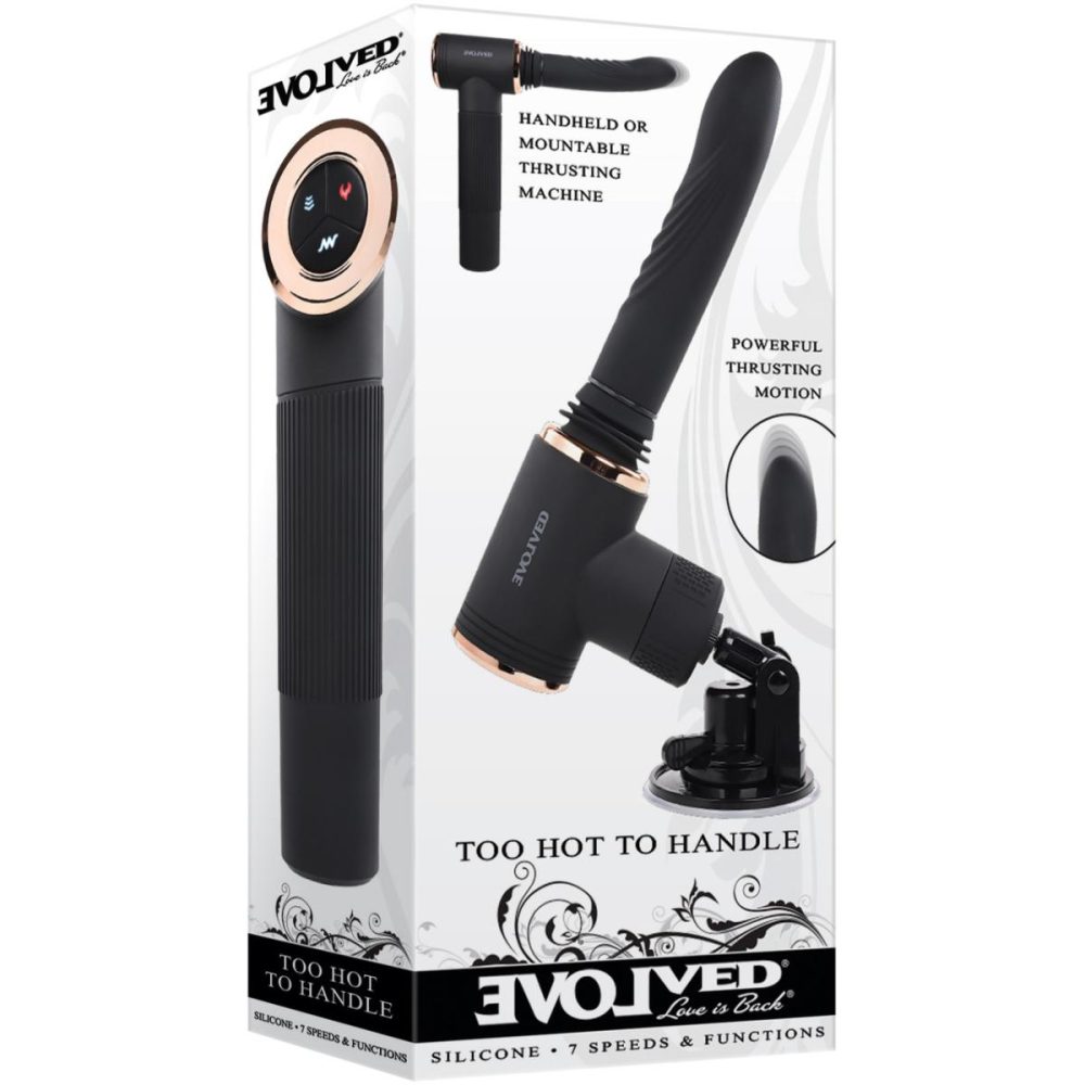 Dildos, Buffers & Grinders | Too Hot To Handle Silicone Thrusting Vibrating Dildo With Suction Cup Stand