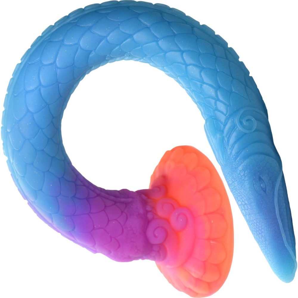 Dildos, Buffers & Grinders | Makara Glow-In-The-Dark Snake 18.25" Silicone Suction Cup Dildo