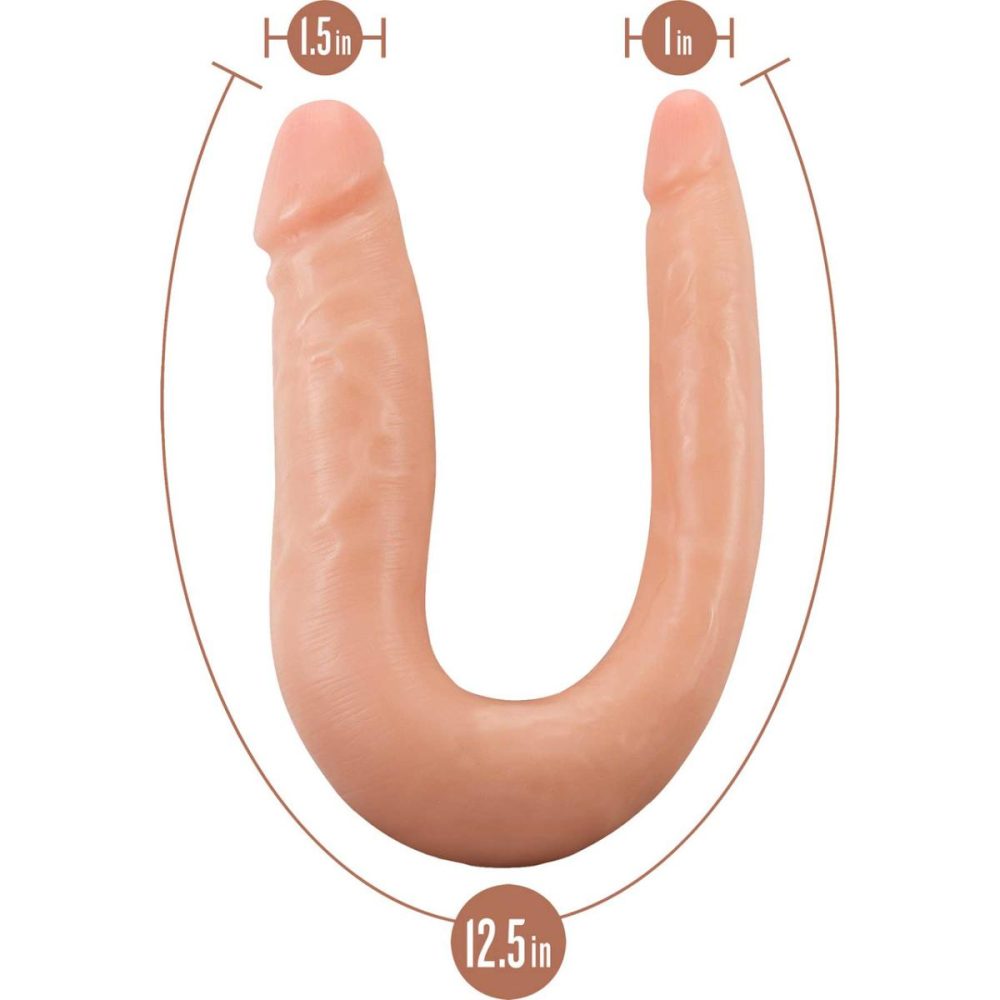 Double Dildos | Dr. Skin Dr. Double 12.5" Realistic Silicone Mini Double Dildo – Vanilla