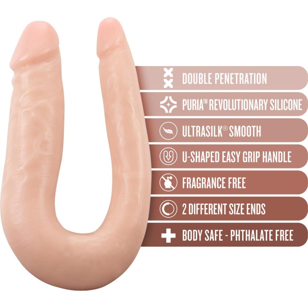 Double Dildos | Dr. Skin Dr. Double 12.5" Realistic Silicone Mini Double Dildo – Vanilla