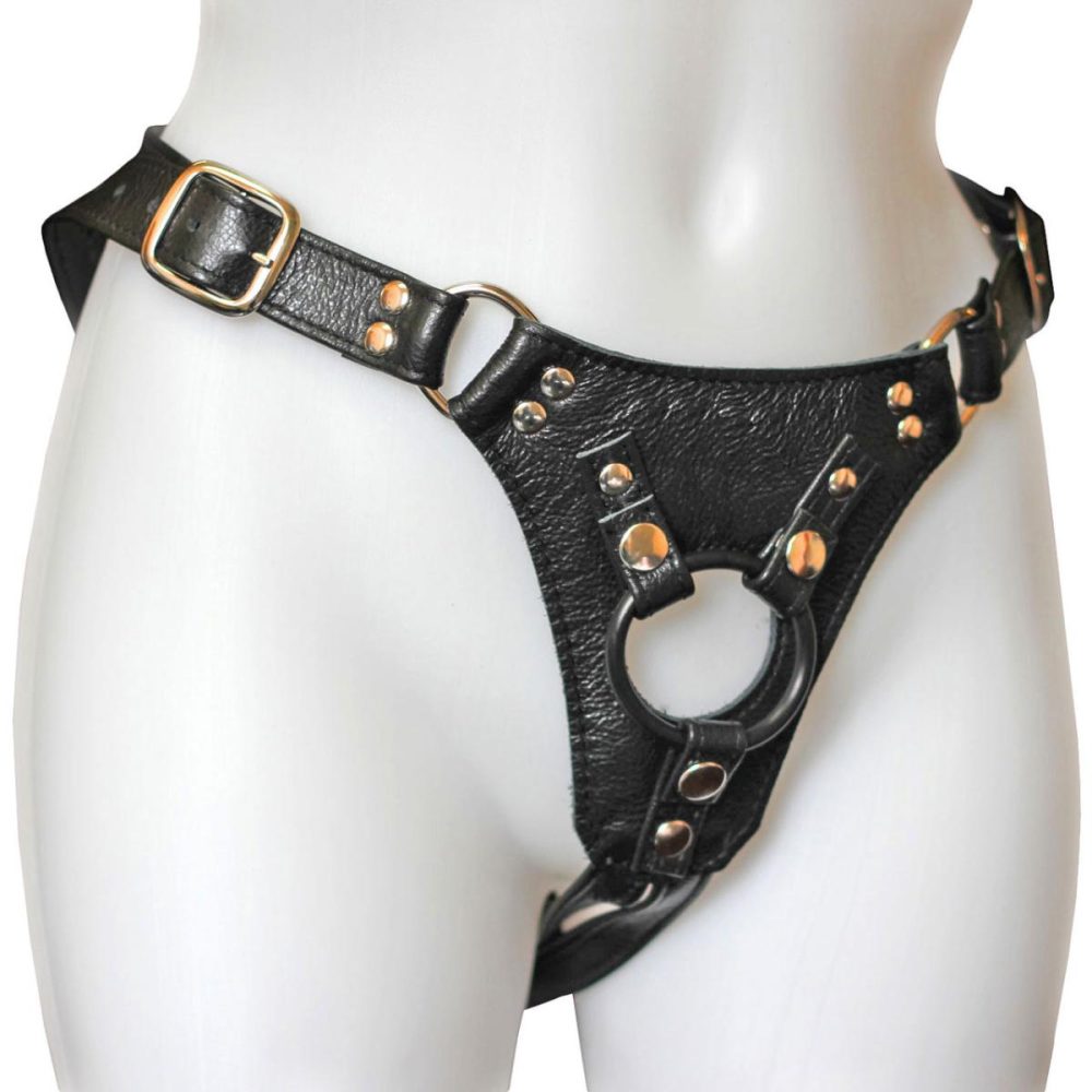 Double Leg Strap | Aslan Jaguar Harness Black & Brass