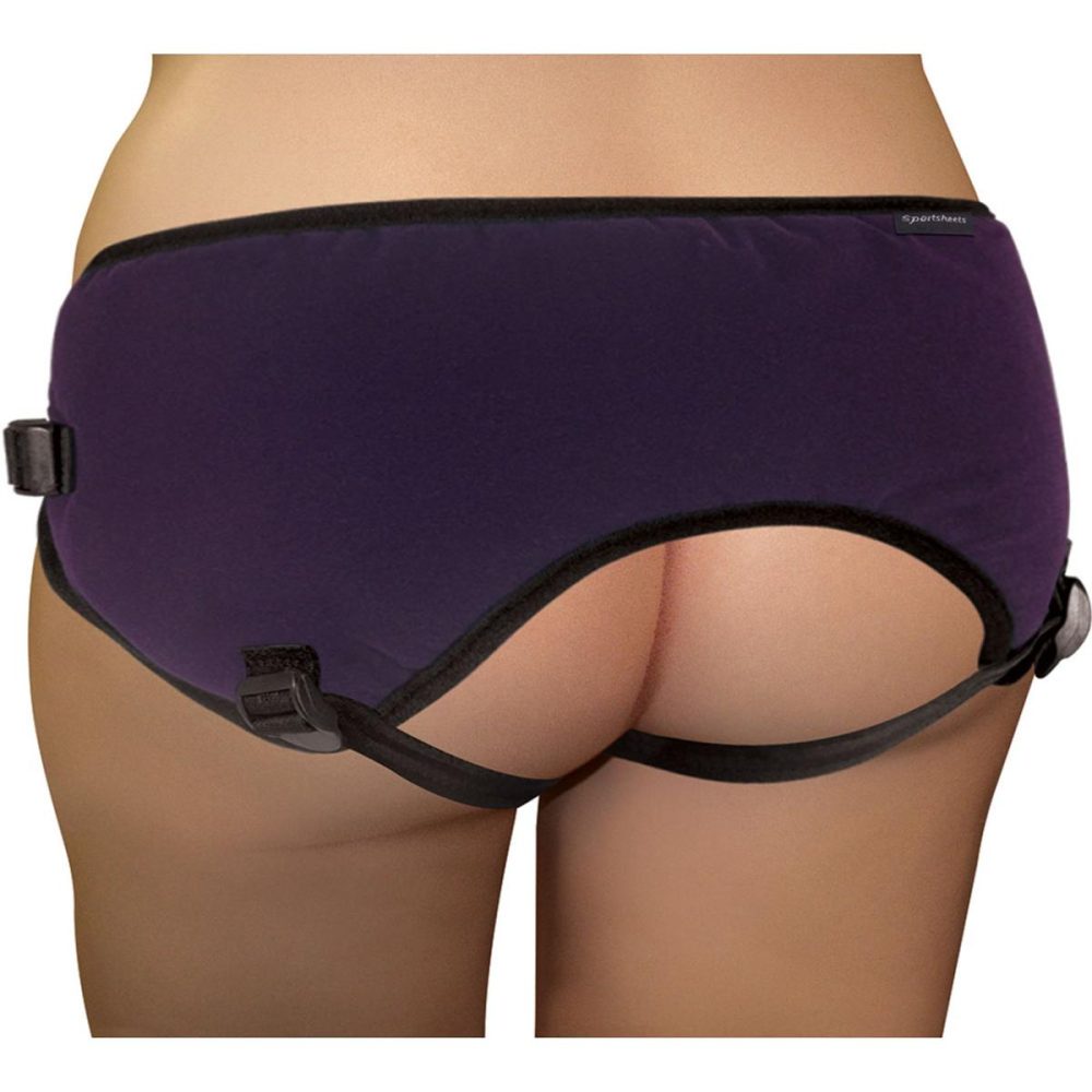 Double Leg Strap | Curvy Collection Plush Purple Strap-On Harness by