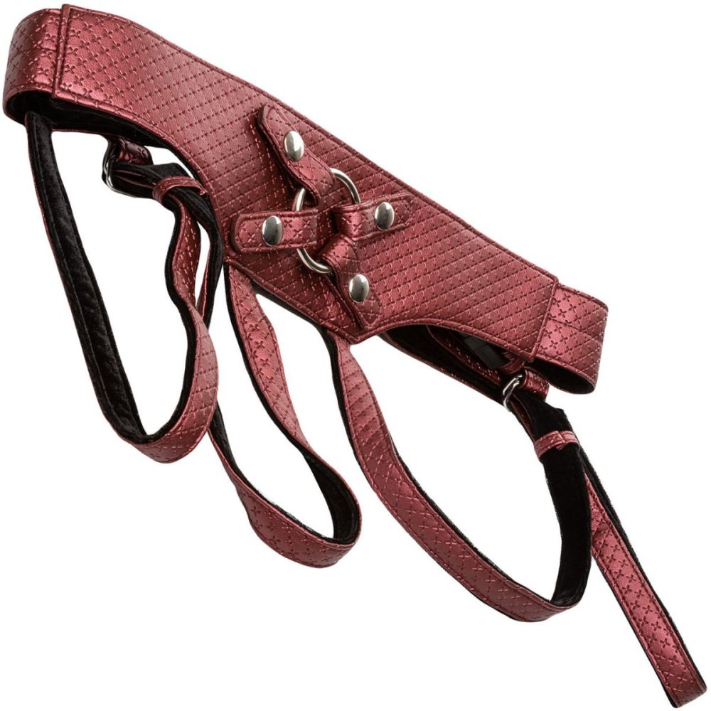 Double Leg Strap | Her Royal Harness The Regal Empress O-Ring Harness by – Red