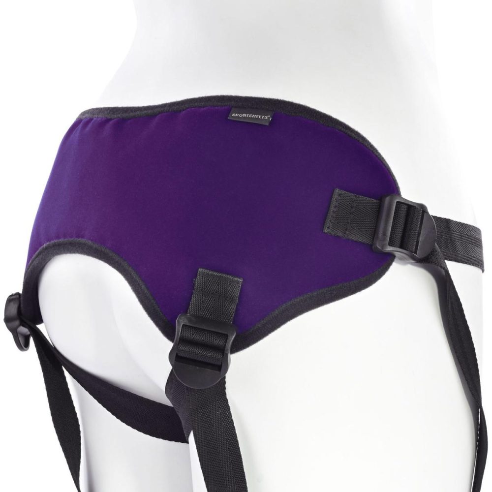 Double Leg Strap | Lush Strap On Harness – Purple, Fits Hips up to 60"